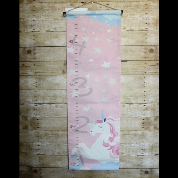 CANVAS UNICORN GROWTH CHART HANGING NWT - Picture 14 of 14